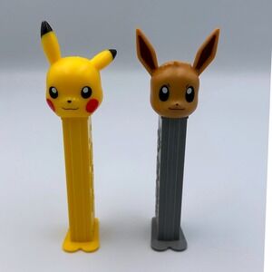 Pikachu & Eevee Pokemon PEZ Dispensers - Lot of 2‎